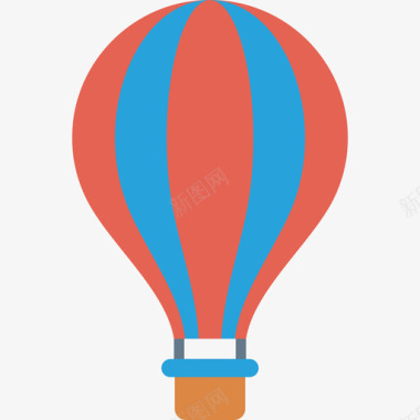 热气球旅行团平板图标图标
