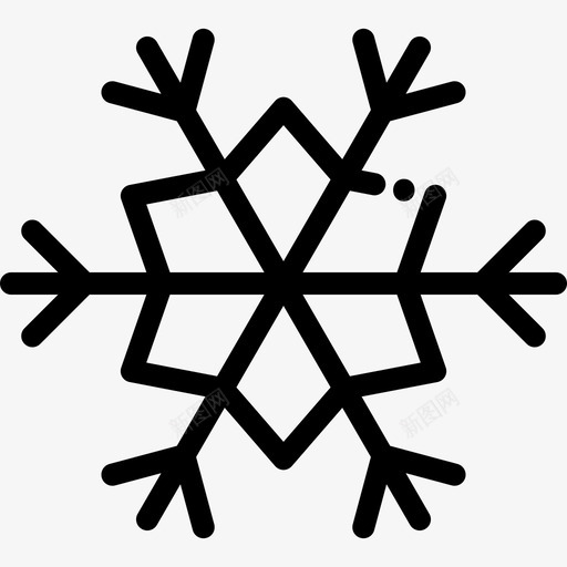 雪花冬季自然线性图标svg_新图网 https://ixintu.com 冬季自然 线性 雪花