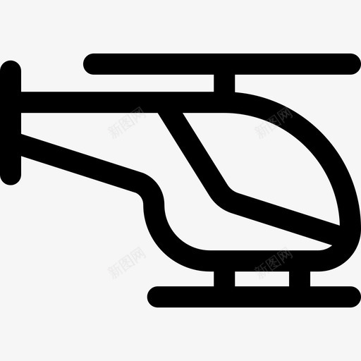 直升机航空7型直线型图标svg_新图网 https://ixintu.com 直升机 直线型 航空7型