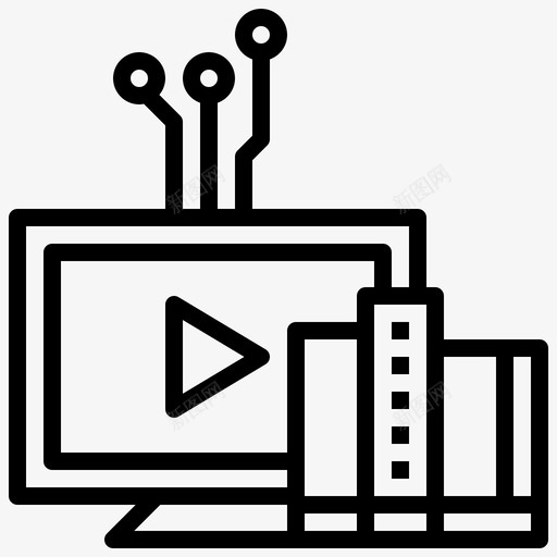 教程桌面视频播放器图标svg_新图网 https://ixintu.com 教程 桌面 视频录制 视频播放器 视频教程 设计工具