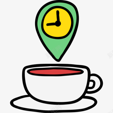 茶杯创意工艺42彩色图标图标