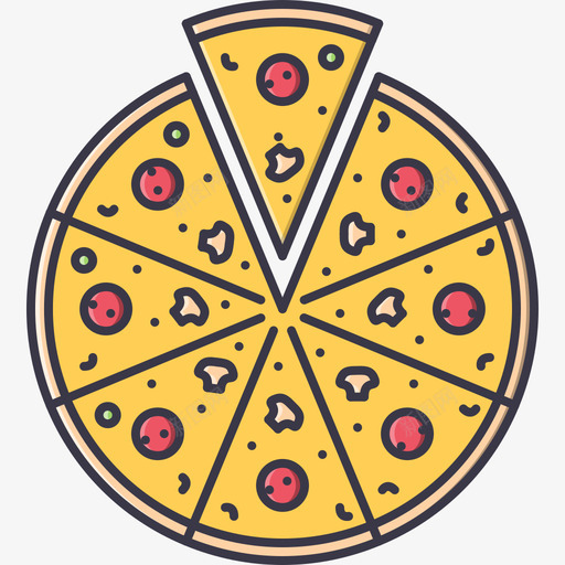 披萨28号餐厅彩色图标svg_新图网 https://ixintu.com 28号餐厅 彩色 披萨