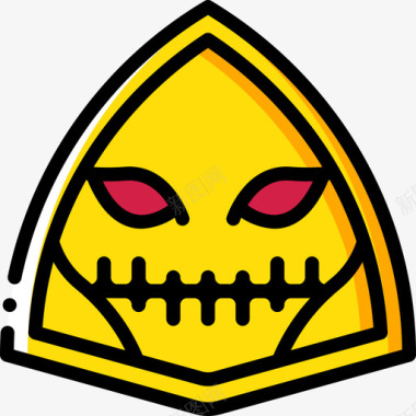 骷髅恐怖表情2黄色图标图标