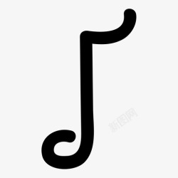 第八音音符第八音符乐器图标高清图片