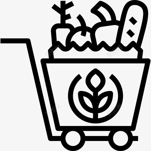 食品杂货有机农业线性图标svg_新图网 https://ixintu.com 有机农业 线性 食品杂货
