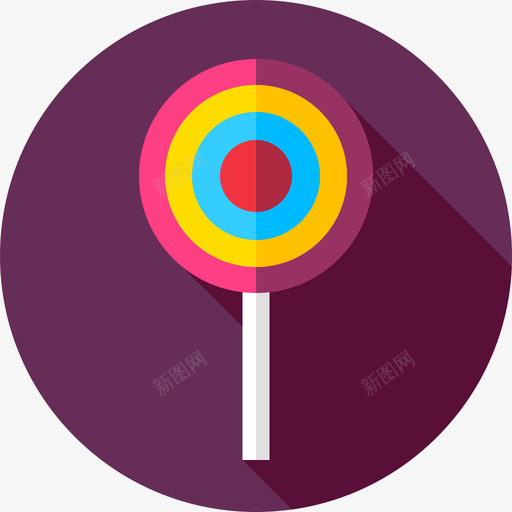 棒棒糖甜点和糖果扁平图标svg_新图网 https://ixintu.com 扁平 棒棒糖 甜点和糖果