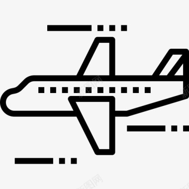 飞机旅行运输3直线图标图标