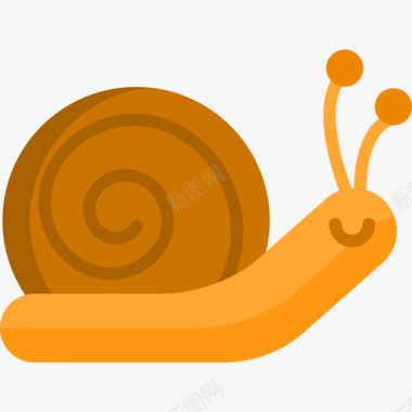蜗牛秋季21平坦图标图标
