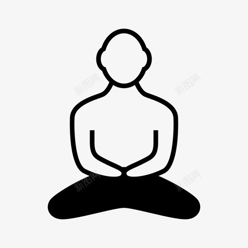 冥想健身放松图标svg_新图网 https://ixintu.com 健身 冥想 放松 瑜伽