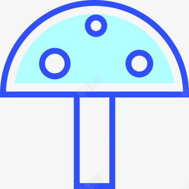 蘑菇食品53线形颜色图标图标