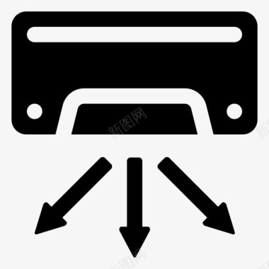 分体式空调空调机组空调图标图标