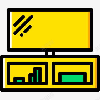 橱柜5户黄色图标图标