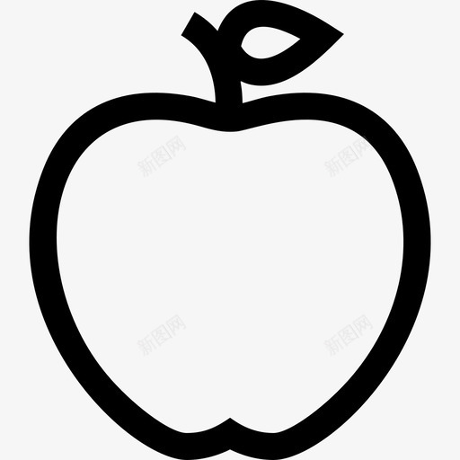 苹果水果蔬菜4种图标svg_新图网 https://ixintu.com 水果 直线型 苹果 蔬菜4种