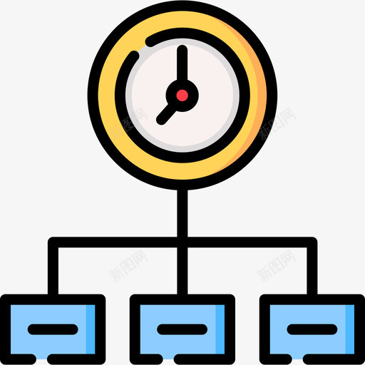 时间管理时间管理8线性颜色图标svg_新图网 https://ixintu.com 时间管理 时间管理8 线性颜色