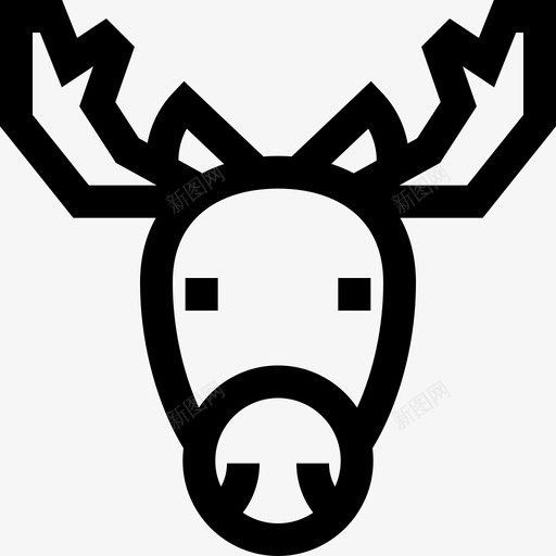 驼鹿冬季自然7直系图标svg_新图网 https://ixintu.com 冬季自然7 直系 驼鹿