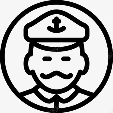 船长帽子军官图标图标