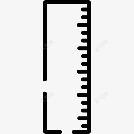 直尺缝15直线图标svg_新图网 https://ixintu.com 直尺 直线 缝15