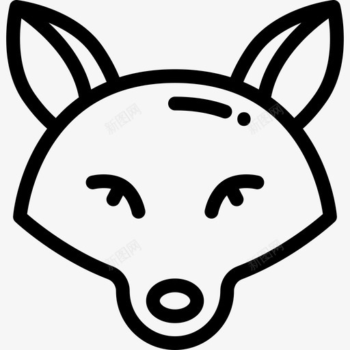 狐狸冬季自然直系图标svg_新图网 https://ixintu.com 冬季自然 狐狸 直系