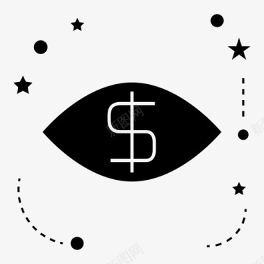 银行控制眼睛图标图标