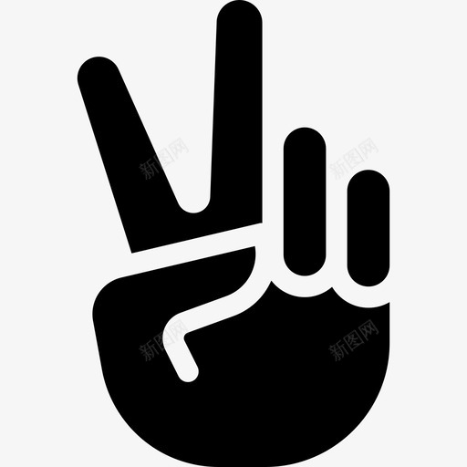 和平触摸手势5填充图标svg_新图网 https://ixintu.com 和平 填充 触摸手势5