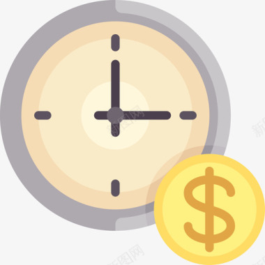 时间就是金钱时间管理21平淡图标图标