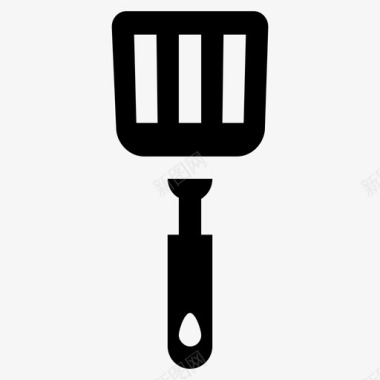 开槽勺烹饪勺油炸工具图标图标