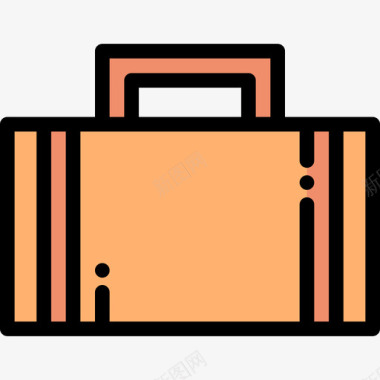 行李箱机场12线性颜色图标图标