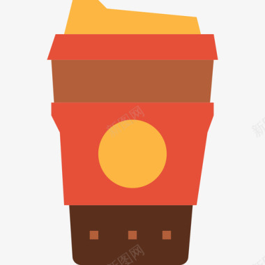 咖啡杯咖啡5平的图标图标
