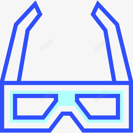 3d眼镜电影视频线性颜色图标svg_新图网 https://ixintu.com 3d眼镜 电影视频 线性颜色
