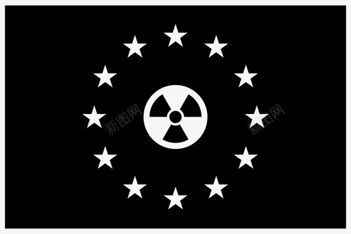 欧洲核能能源旗帜图标图标
