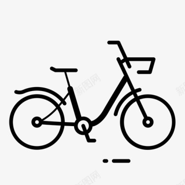 城市自行车自行车出租图标图标