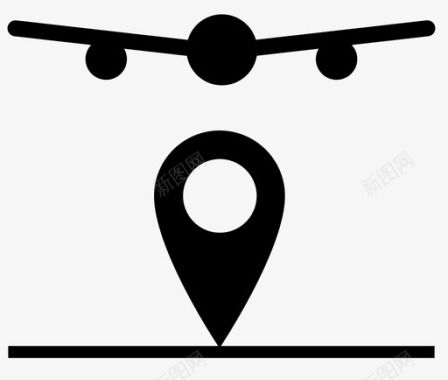 航班位置飞机目的地图标图标