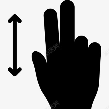 触摸两个手指垂直滑动图标图标