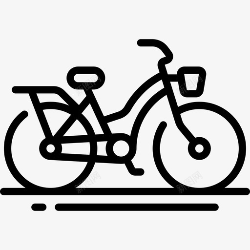 自行车新年决心3直线型图标svg_新图网 https://ixintu.com 新年决心3 直线型 自行车