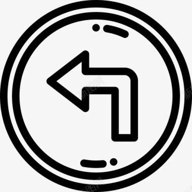 左转停车直线图标图标