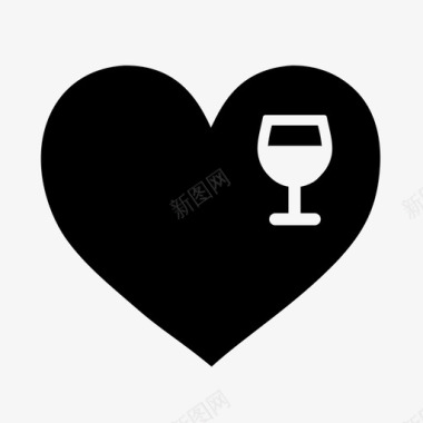 爱酒酒心图标图标