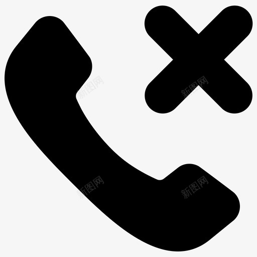 未接电话保持丢失图标svg_新图网 https://ixintu.com 丢失 保持 基本图标 未接电话 电话
