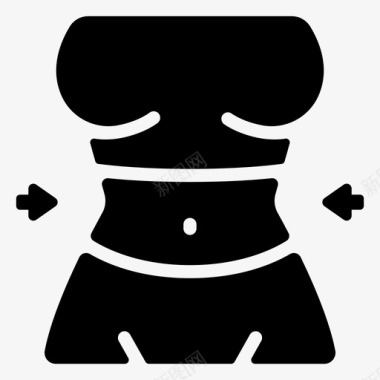 纤腰节食运动图标图标
