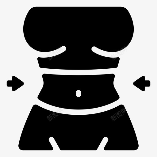纤腰节食运动图标svg_新图网 https://ixintu.com 健身卷2 女性 纤腰 节食 运动