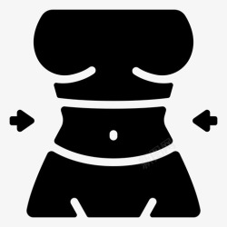 纤腰纤腰节食运动图标高清图片