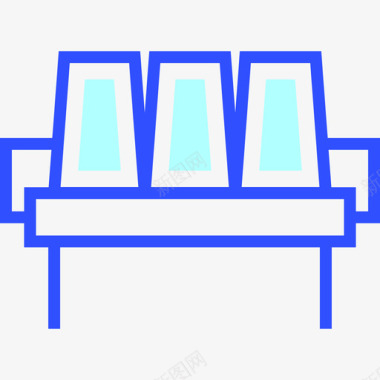 座椅电影视频线性颜色图标图标
