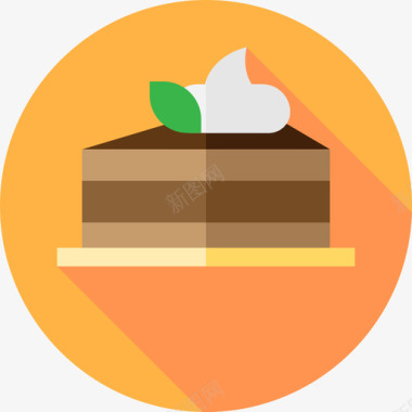 扁平蛋糕甜点和糖果图标图标