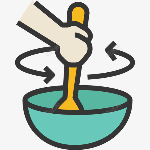 搅拌机厨房烹饪线性颜色图标svg_新图网 https://ixintu.com 厨房烹饪 搅拌机 线性颜色