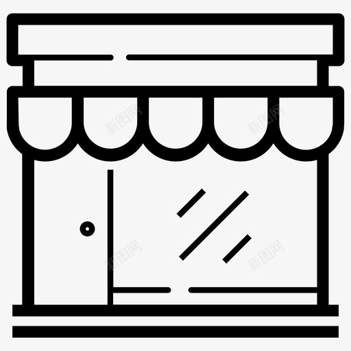 商店商业市场图标svg_新图网 https://ixintu.com 商业 商店 在线购买食品 市场