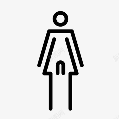 女人性别性图标图标