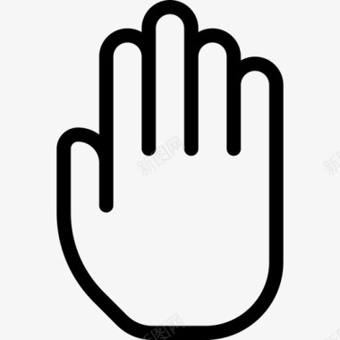 手触摸手势6线性图标图标