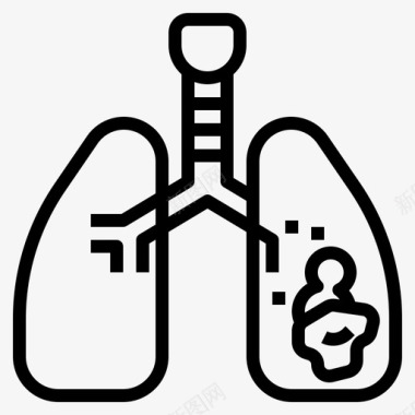 肺癌疾病转移图标图标