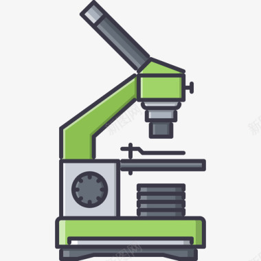 显微镜医学8彩色图标图标