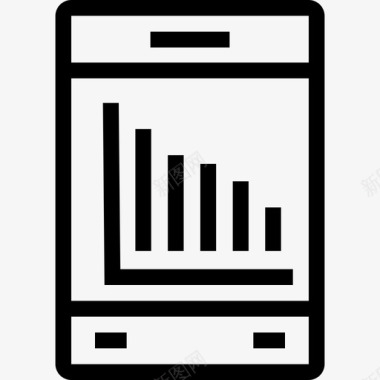 智能手机数据分析2线性图标图标