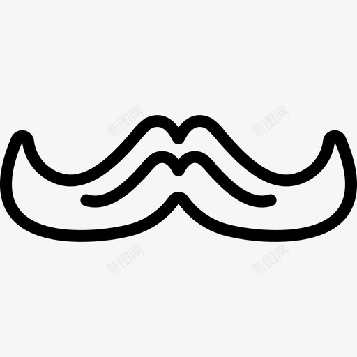 胡子时髦6直线型图标svg_新图网 https://ixintu.com 时髦6 直线型 胡子